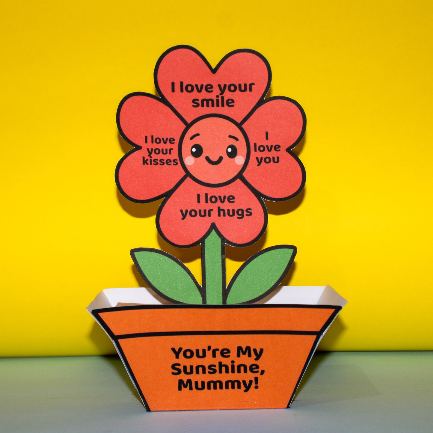 "You're My Sunshine, Mummy!" - 3D Flower Pot Mother's Day Craft (Printable PDF Gift)