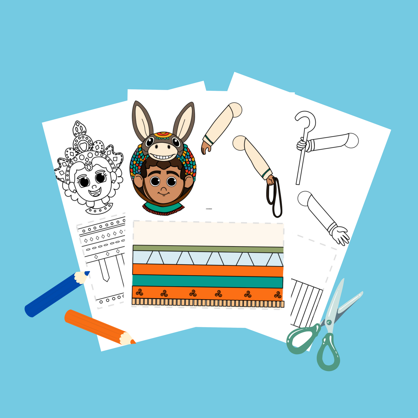 Printable Traditional Trinidad Carnival Characters Craft
