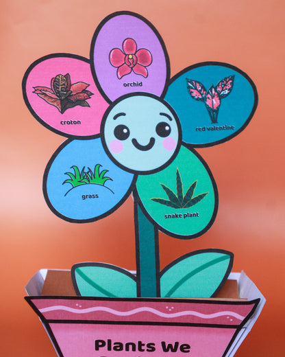 Plants We Eat & Plants We Do Not Eat | 3D Learning Flower Craft