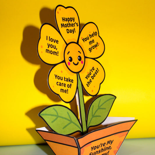 "You're My Sunshine, Mummy!" - 3D Flower Pot Mother's Day Craft (Printable PDF Gift)