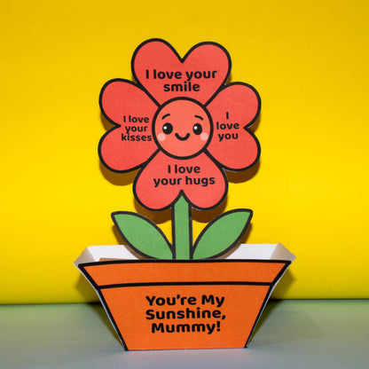 "You're My Sunshine, Mummy!" - 3D Flower Pot Mother's Day Craft (Printable PDF Gift)